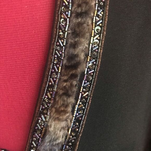 John Meyer of Norwich Skirt Suit Women's Size 10 Black Embellished Trim 2-Pieces - Picture 6 of 12